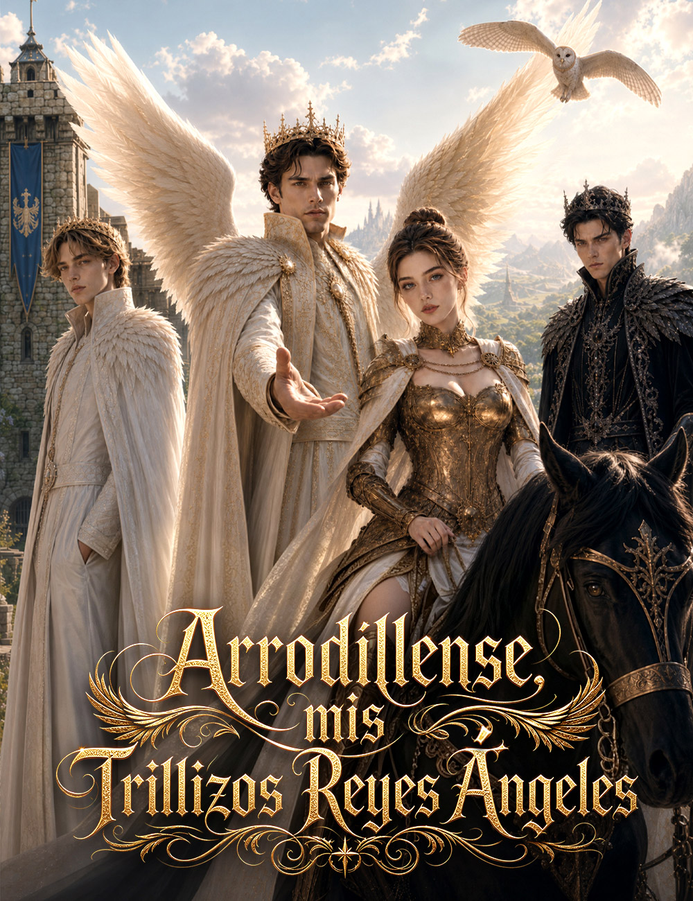 Arrodíllense, mis Trillizos Reyes Ángeles(Doblado)