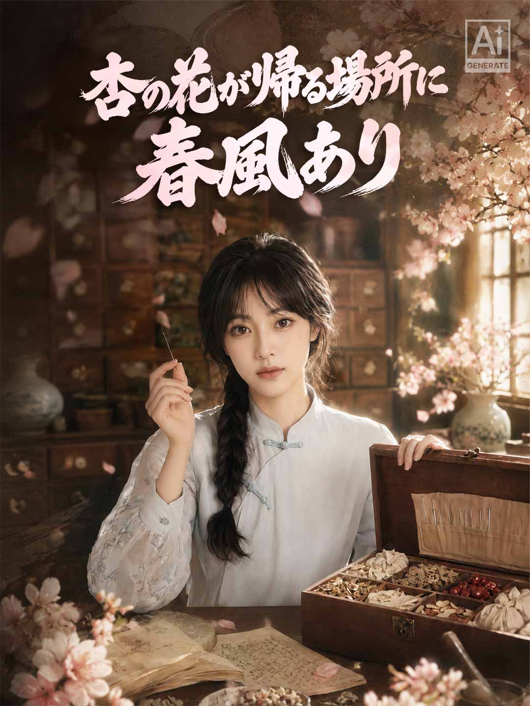 杏の花が帰る場所に春風あり