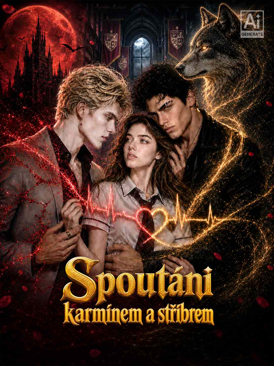 Spoutáni karmínem a stříbrem