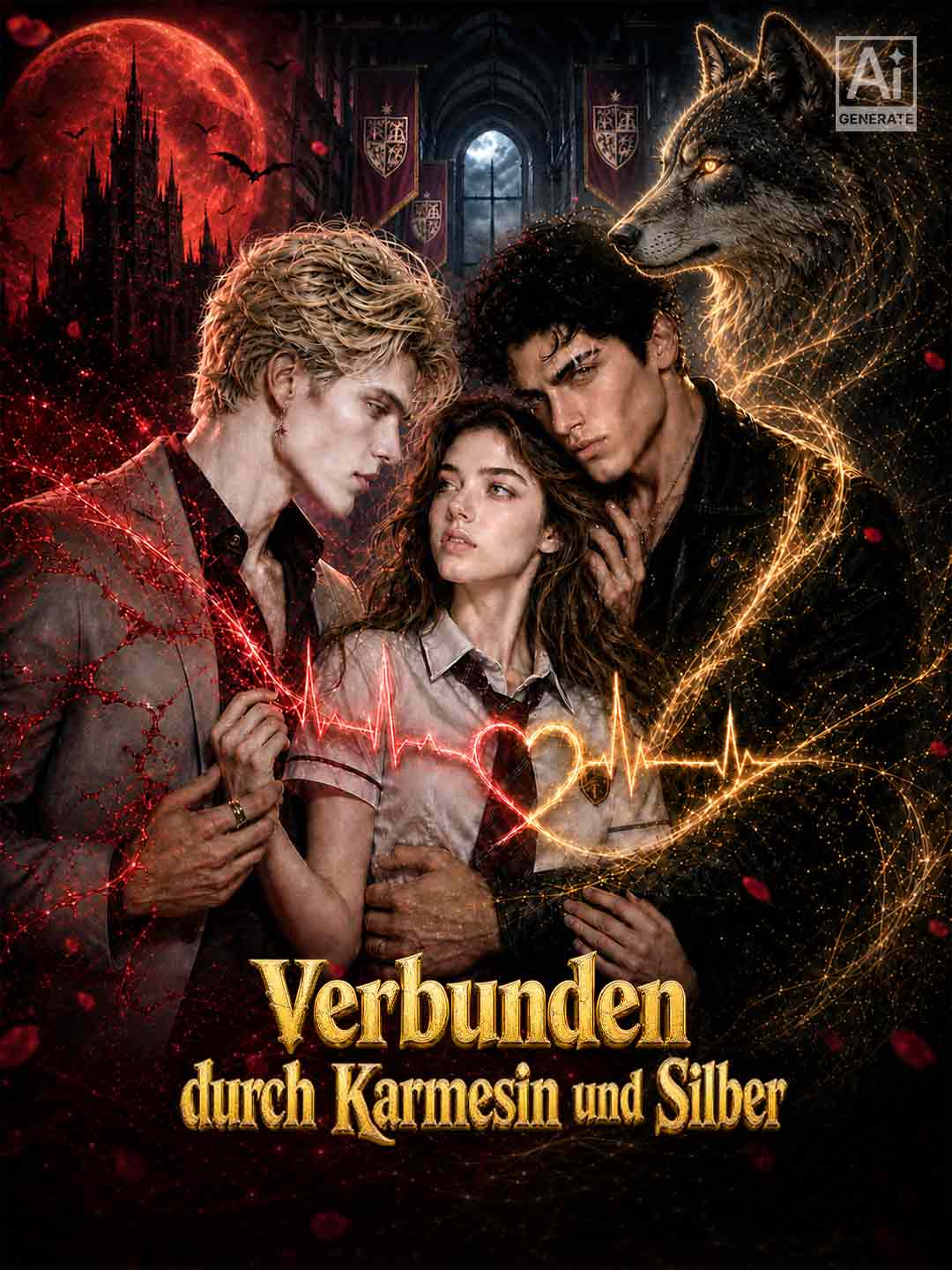 Verbunden durch Karmesin und Silber